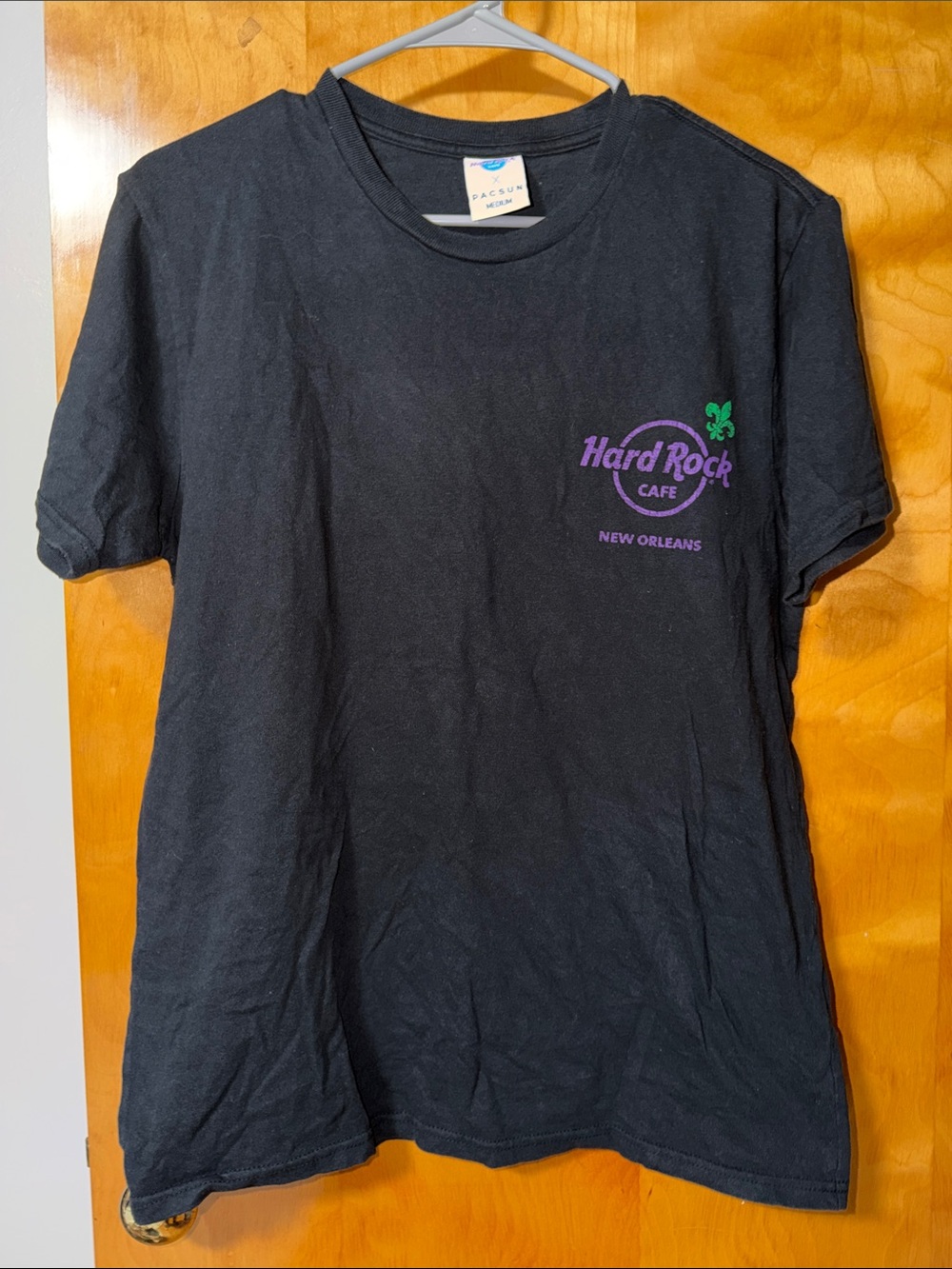 Hard Rock Cafe Black Tee with Blue and Purple Logo